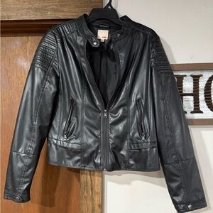 BONGO Quilted Black Leather Jacket